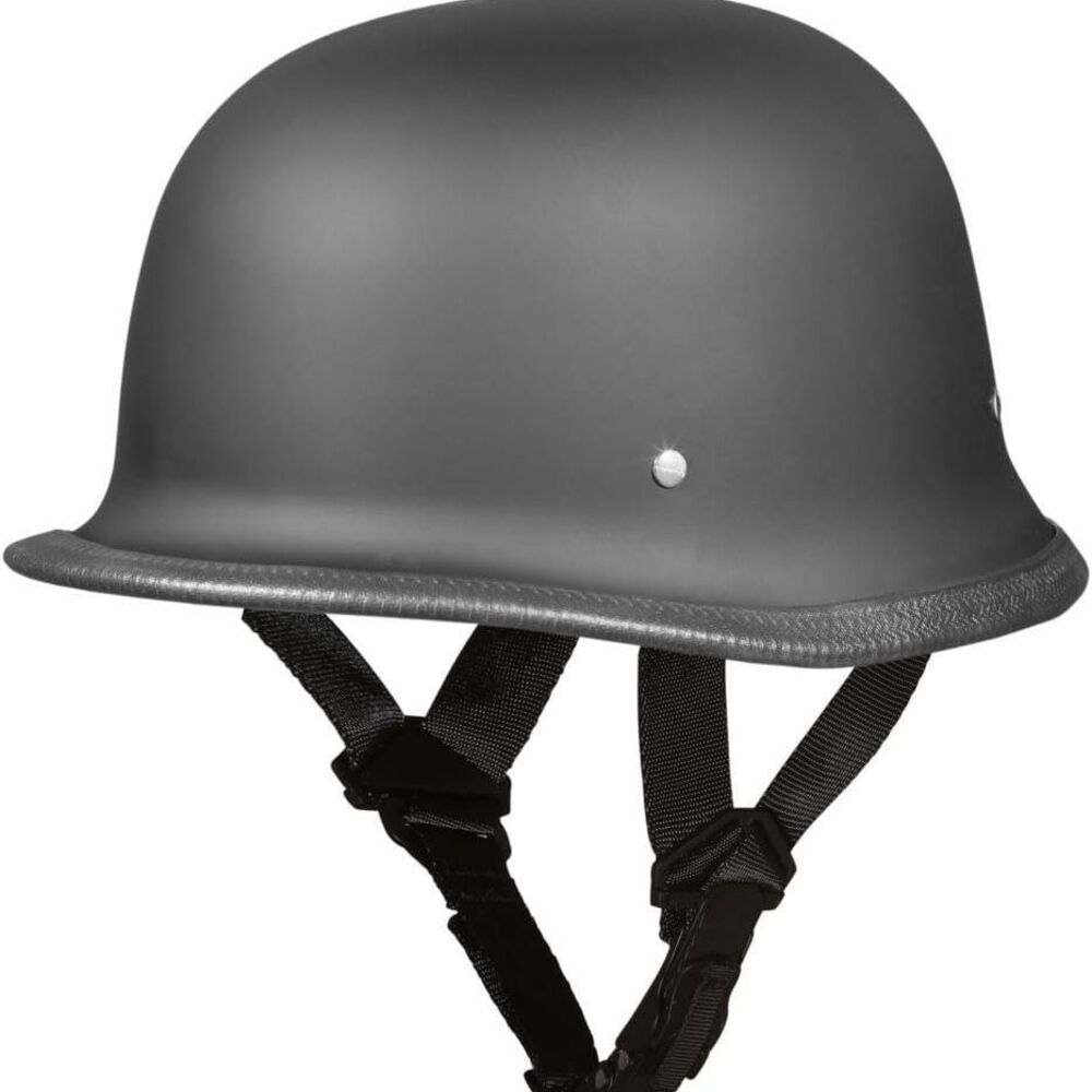 Daytona Helmets Half Shell German Motorcycle Helmet X-Large Dull Black